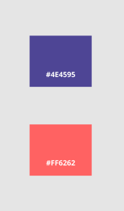 the mockup of a landing page - color squares